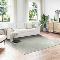 vidaXL Indoor and Outdoor Rug PALMERAS Polyester Zen Sand Green