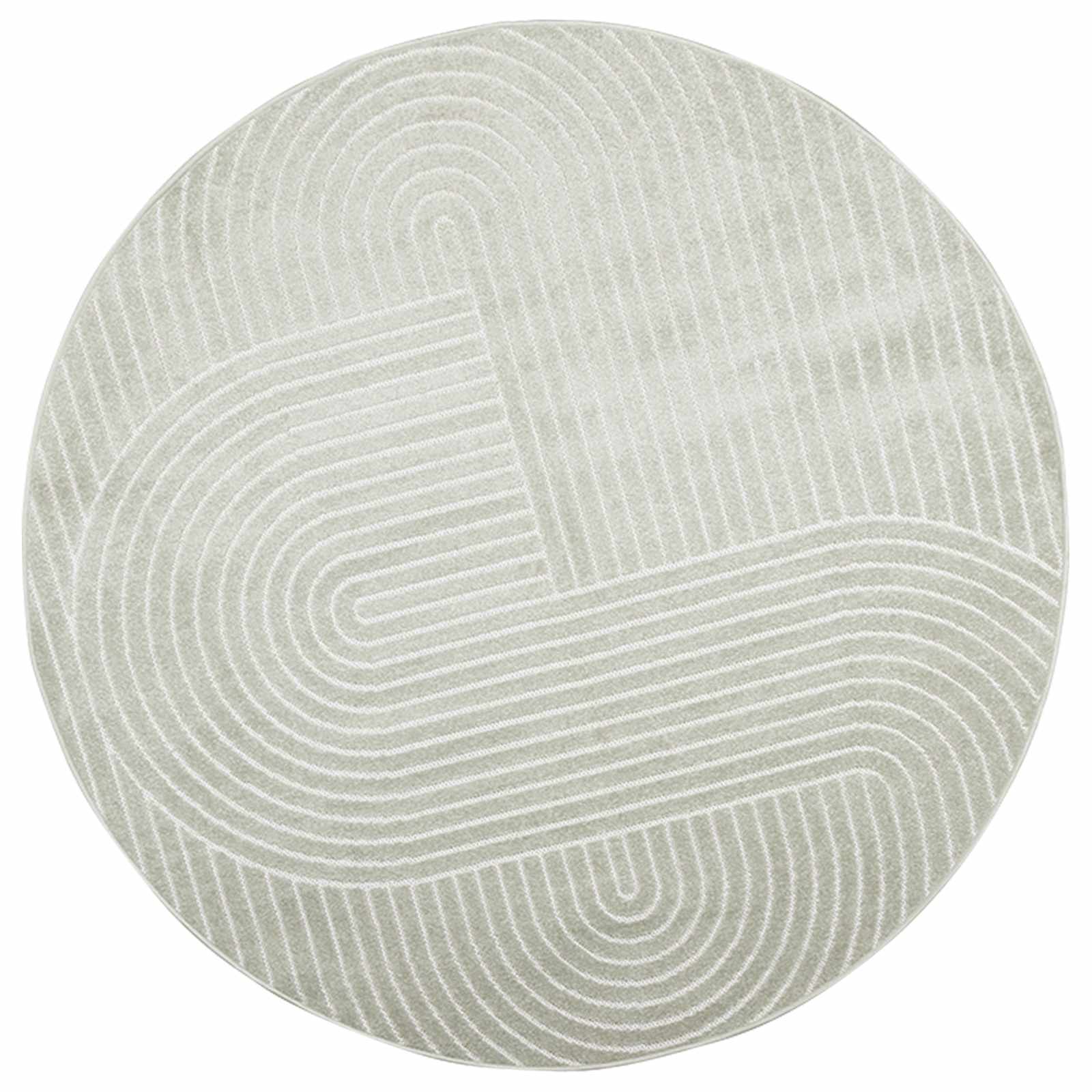 vidaXL Indoor and Outdoor Rug PALMERAS Green Ø 120 CM Polyester 2
