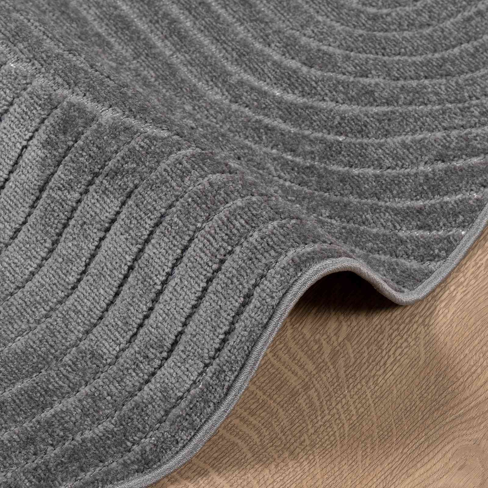 vidaXL Indoor and Outdoor Rug PALMERAS Anthracite Ø 120 CM Polyester 6