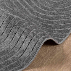 vidaXL Indoor and Outdoor Rug PALMERAS Anthracite Ø 160 CM Polyester 6