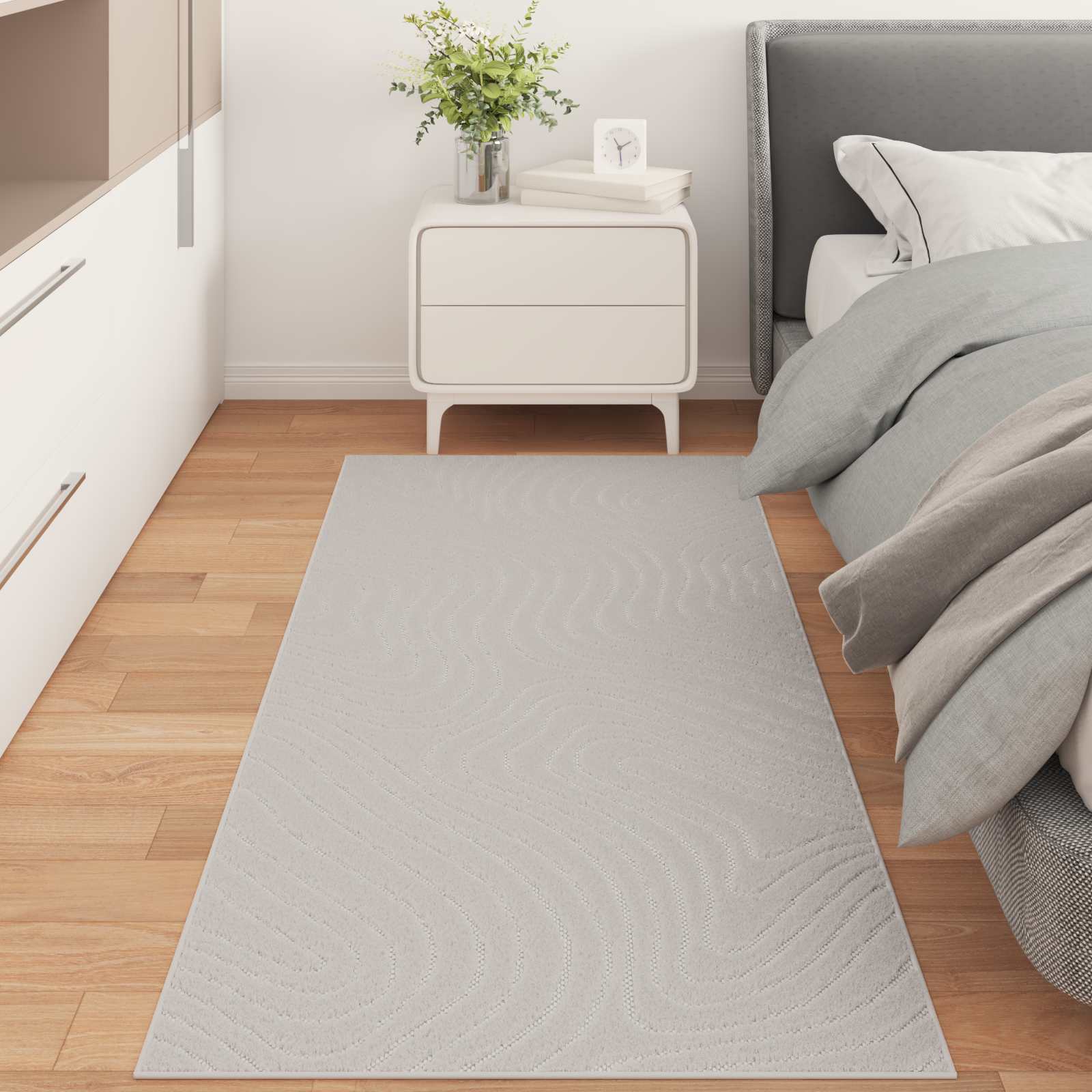 vidaXL Indoor and Outdoor Rug PALMERAS Cream 150 x 80 cm Polyester 1