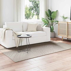 vidaXL Indoor and Outdoor Rug PALMERAS Polyester Waveform Cream