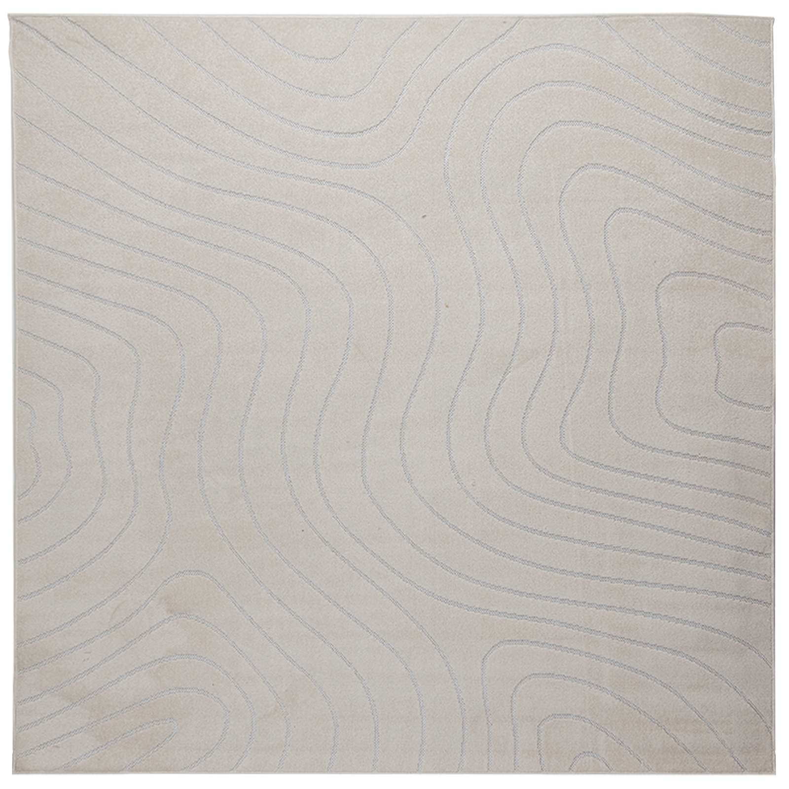 vidaXL Indoor and Outdoor Rug PALMERAS Cream 120 x 120 cm Polyester 2