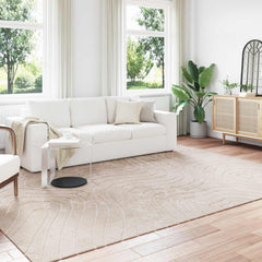vidaXL Indoor and Outdoor Rug PALMERAS Polyester Waveform Beige