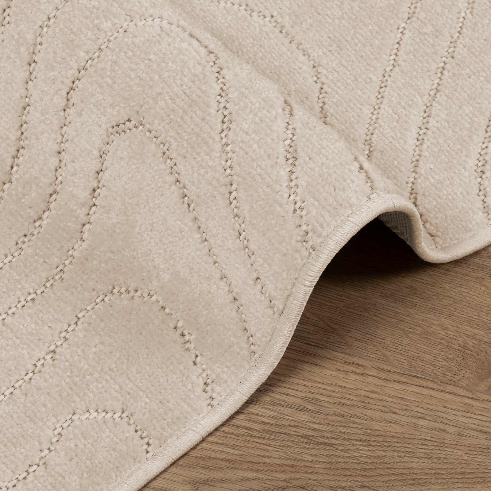 vidaXL Indoor and Outdoor Rug PALMERAS Beige 120 x 120 cm Polyester 6