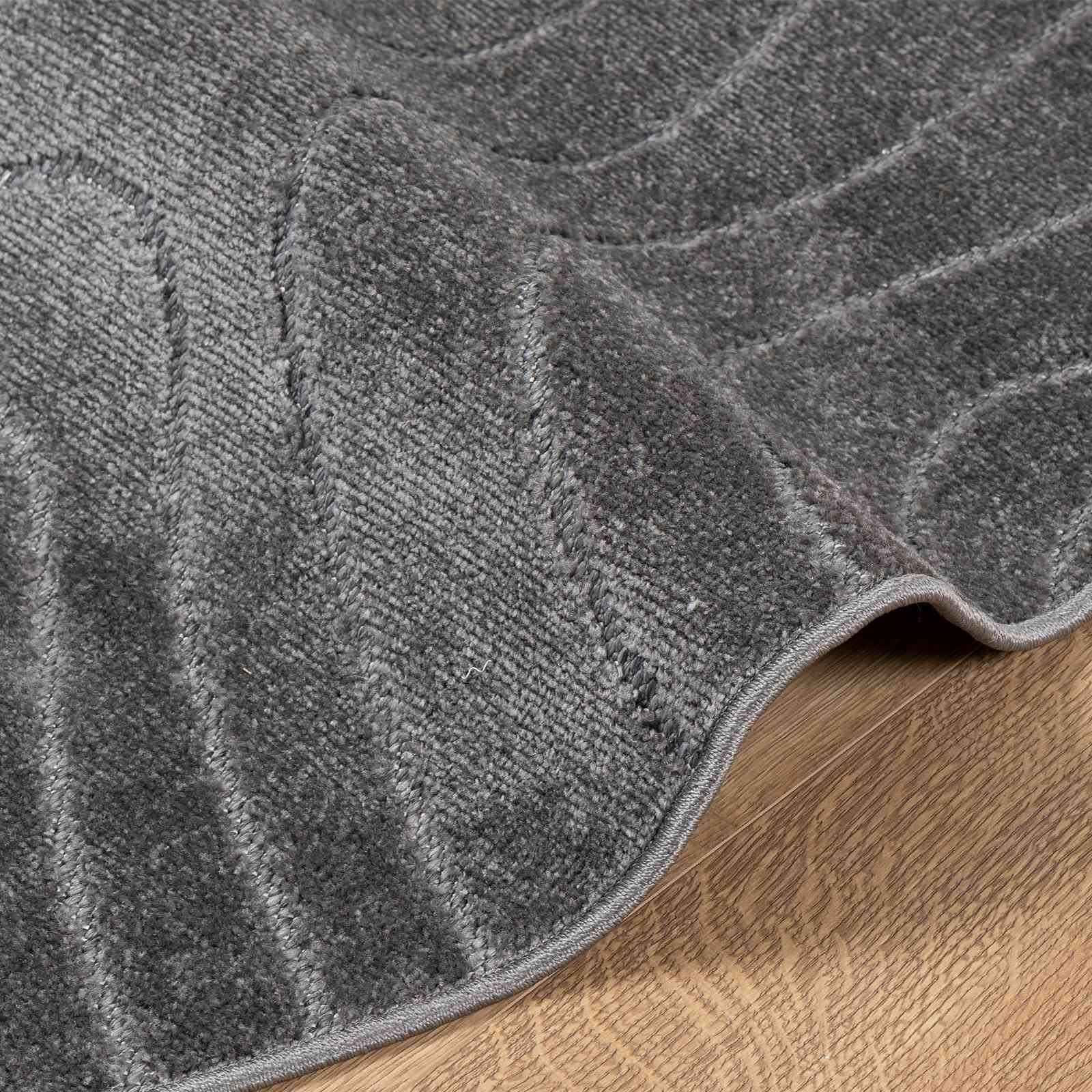 vidaXL Indoor and Outdoor Rug PALMERAS Anthracite Ø 160 CM Polyester 5