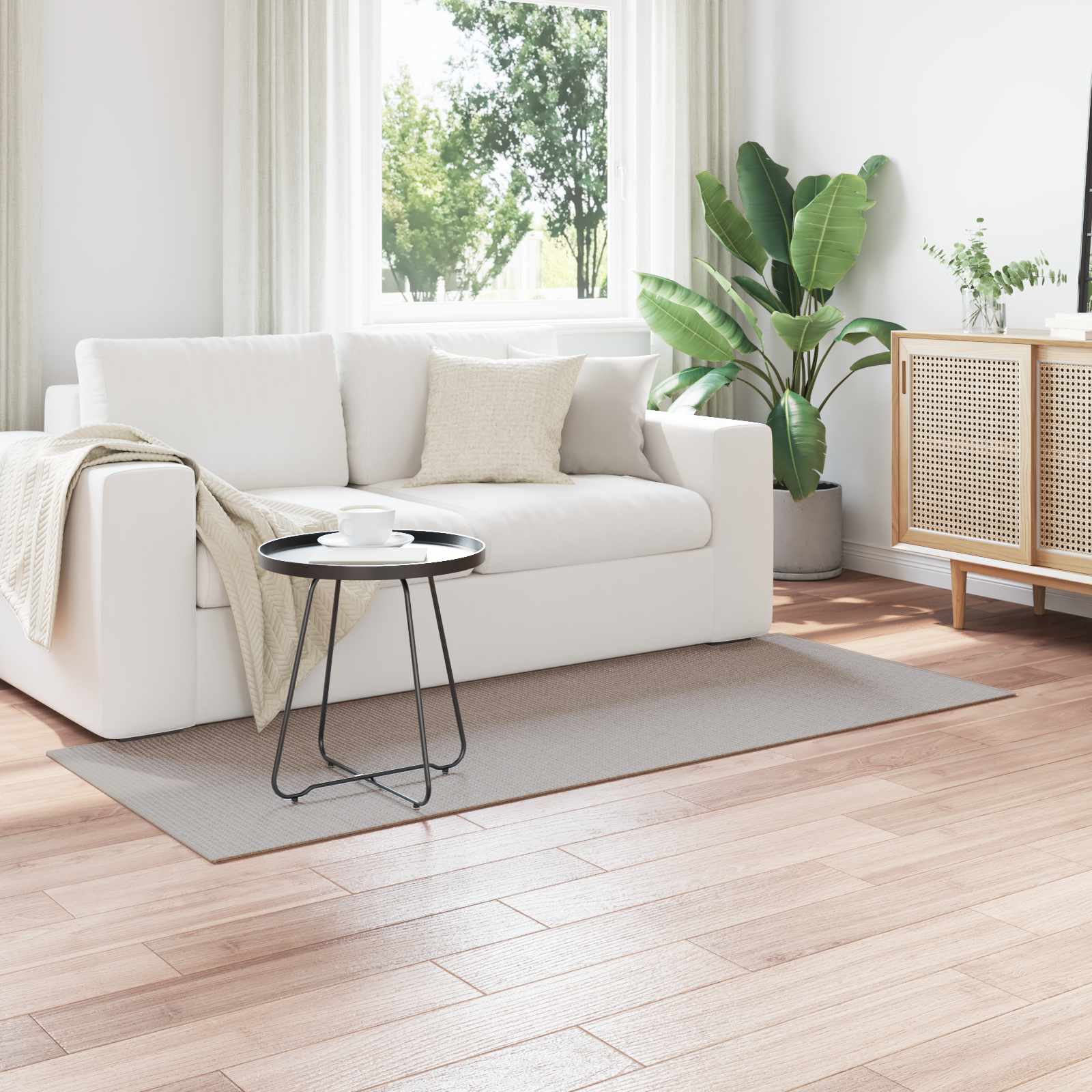 vidaXL Indoor Rug LUGO Cream and Taupe 80 x 150 cm Polyester 1