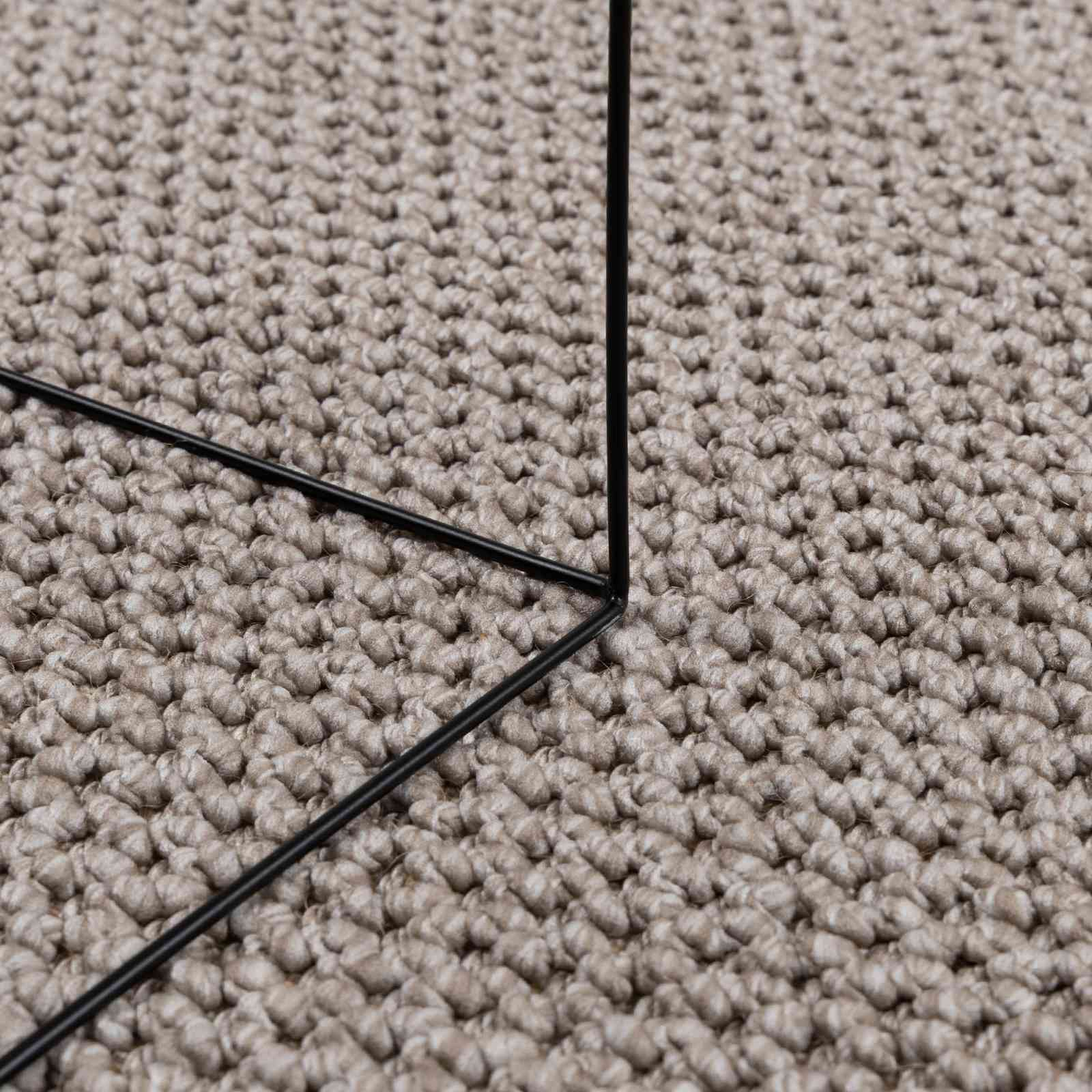 vidaXL Indoor Rug LUGO Cream and Taupe Ø 160 CM Polyester 5