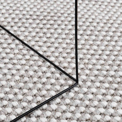 vidaXL Indoor Rug LUGO Cream and Grey 80 x 150 cm Polyester 6