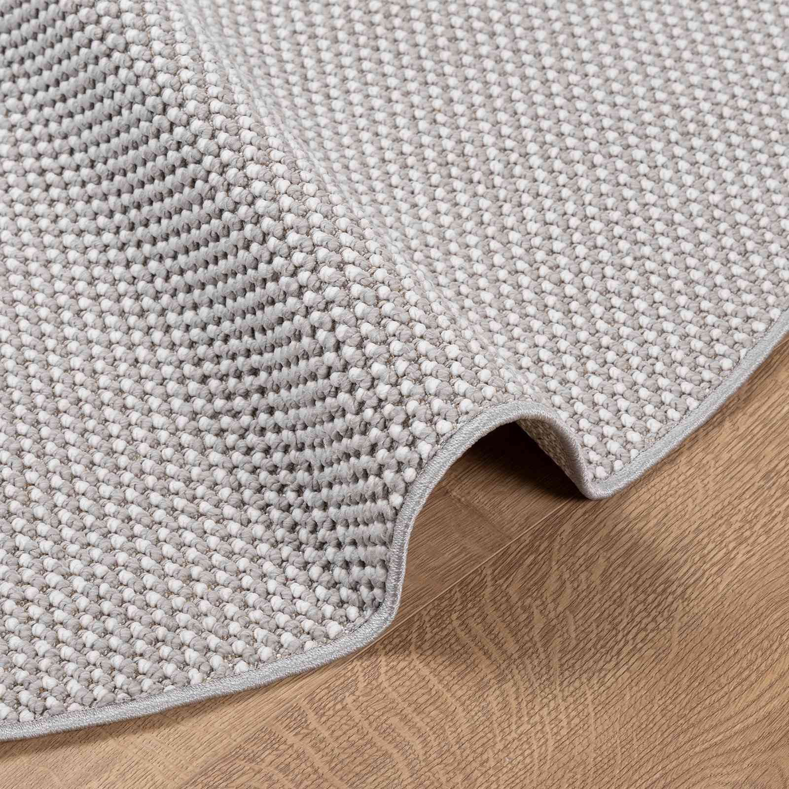 vidaXL Indoor Rug LUGO Cream and Grey Ø 120 CM Polyester 5
