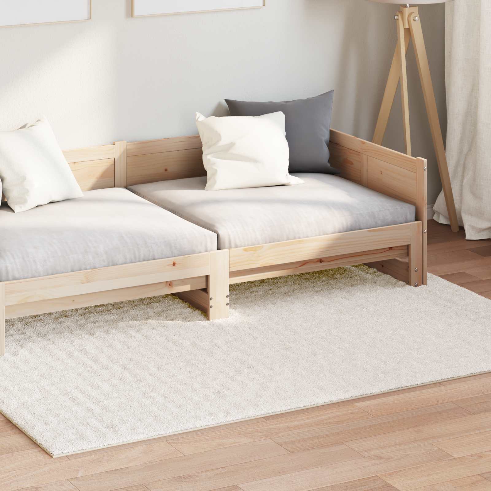 vidaXL Area Rugs Rectangular SIROLO Cream 200 x 140 cm Polyester 3