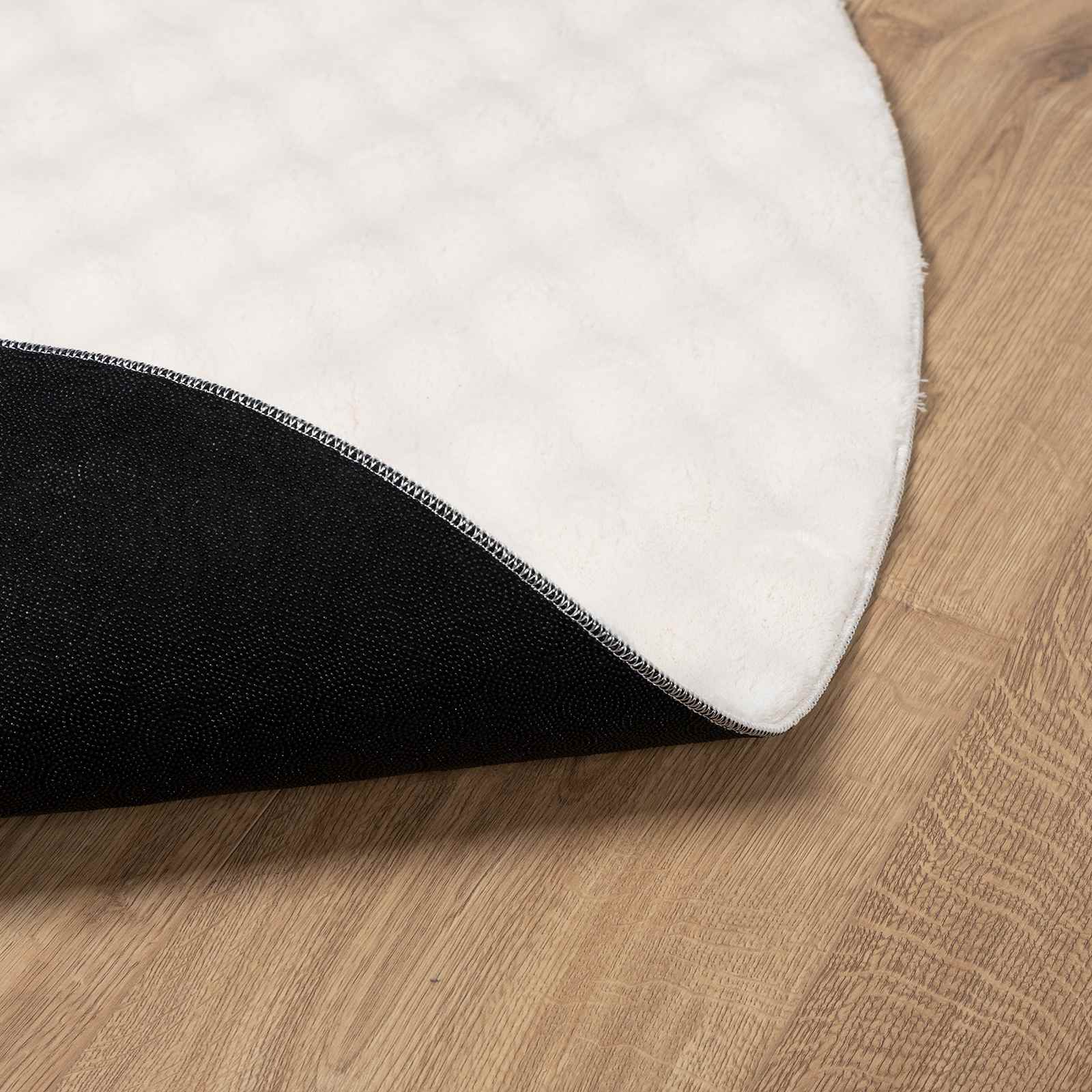 vidaXL Area Rugs Round SIROLO Cream Ø 160 CM Polyester 4