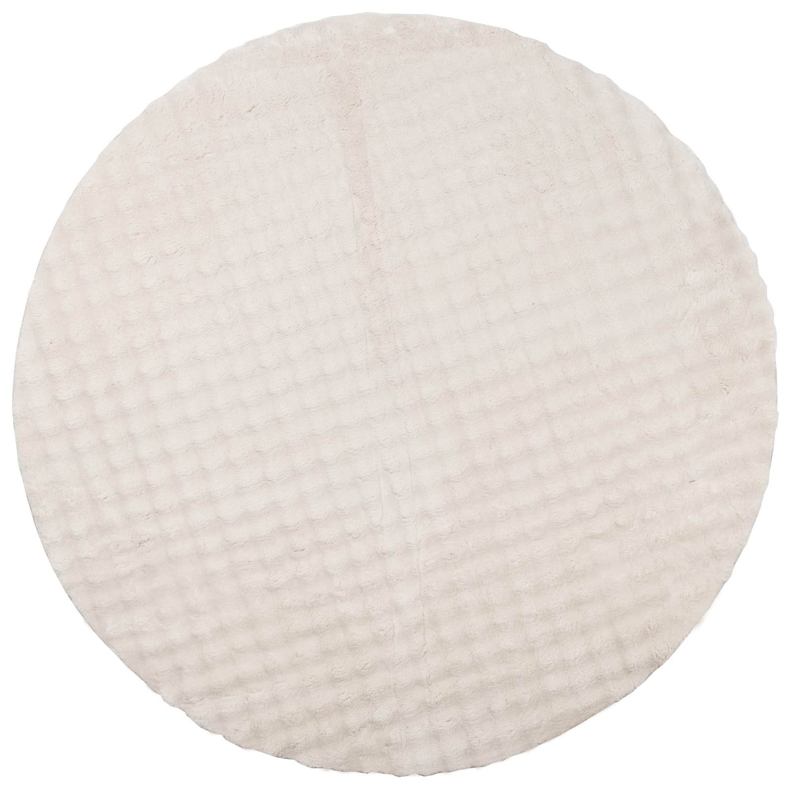vidaXL Area Rugs Round SIROLO Beige Ø 160 CM Polyester 2