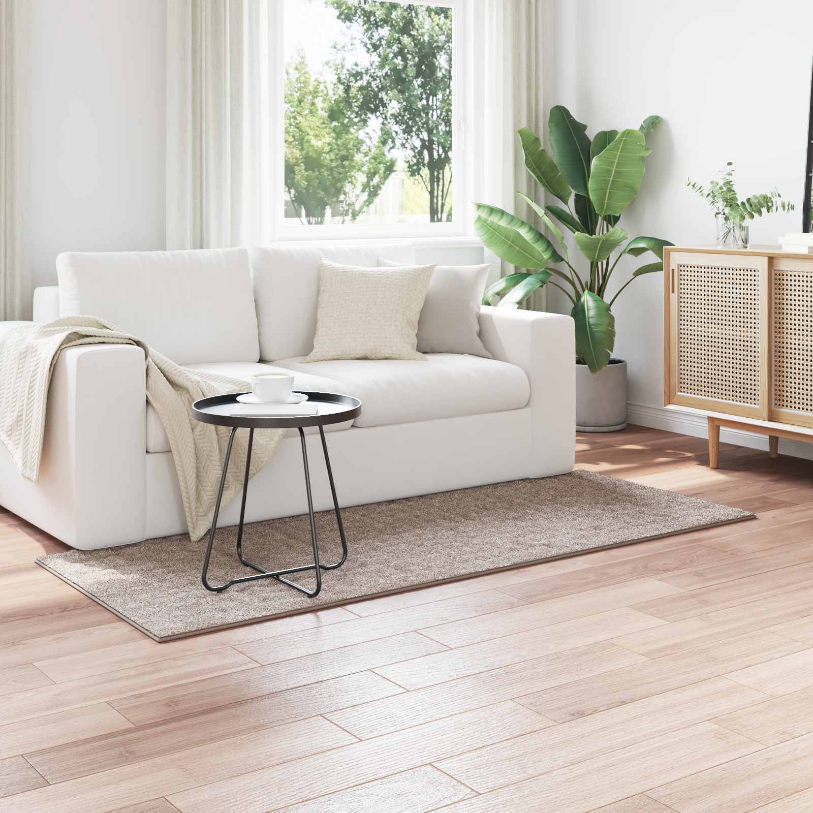vidaXL Area Rugs Rectangular SIROLO Sand 150 x 80 cm Polyester 1