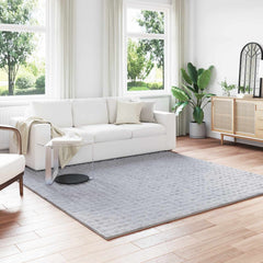 vidaXL Indoor Rug SIROLO Polyester Medium Pile Grey