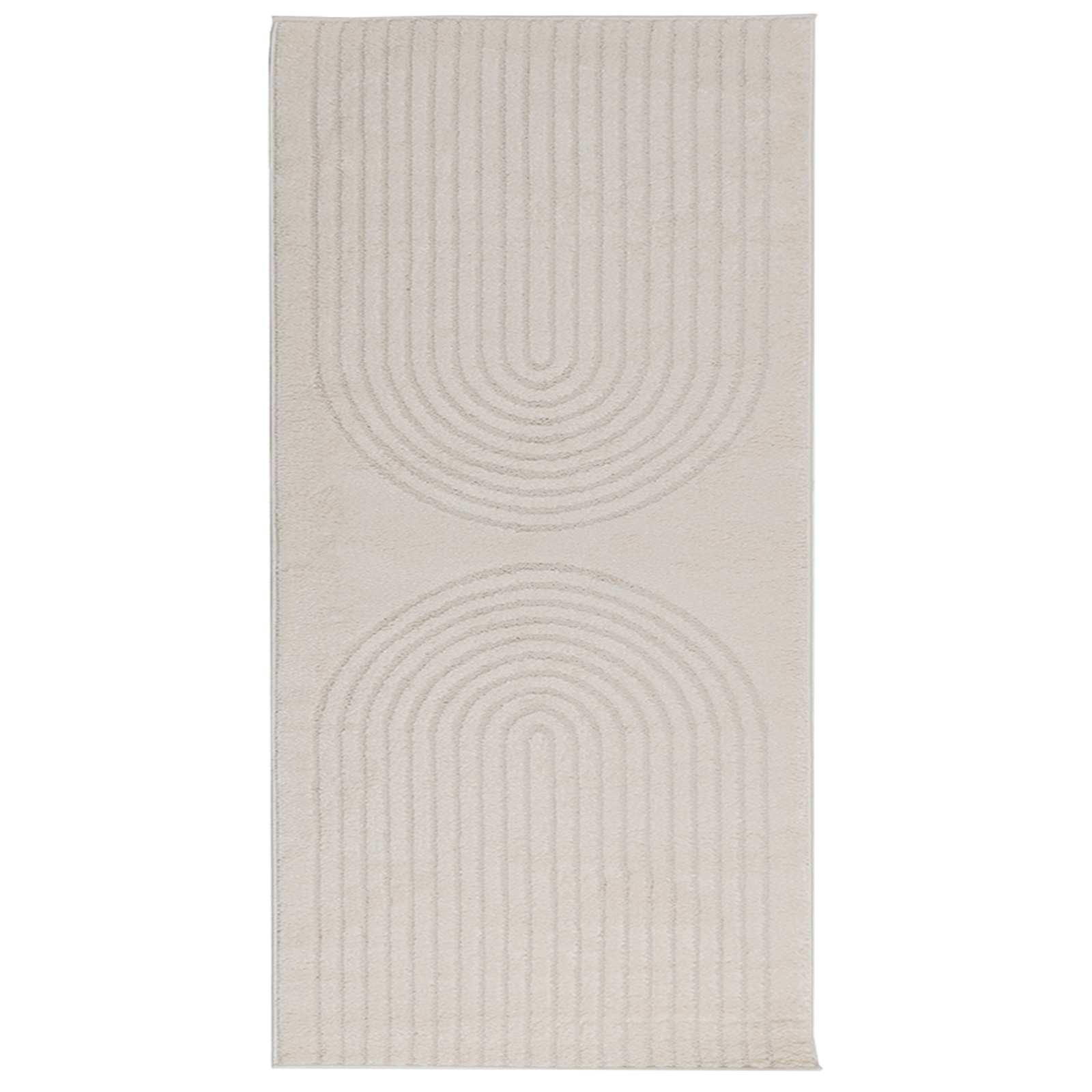 vidaXL Indoor Rug GALATI Cream 150 x 80 cm Polyester 2