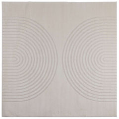 vidaXL Indoor Rug GALATI Cream 120 x 120 cm Polyester 2