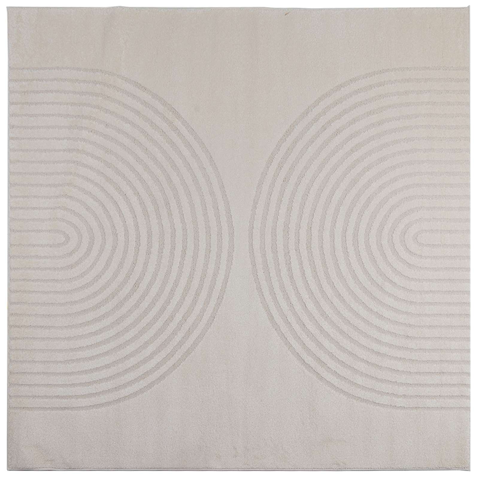 vidaXL Indoor Rug GALATI Cream 120 x 120 cm Polyester 2