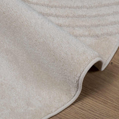 vidaXL Indoor Rug GALATI Cream Ø 160 CM Polyester 5