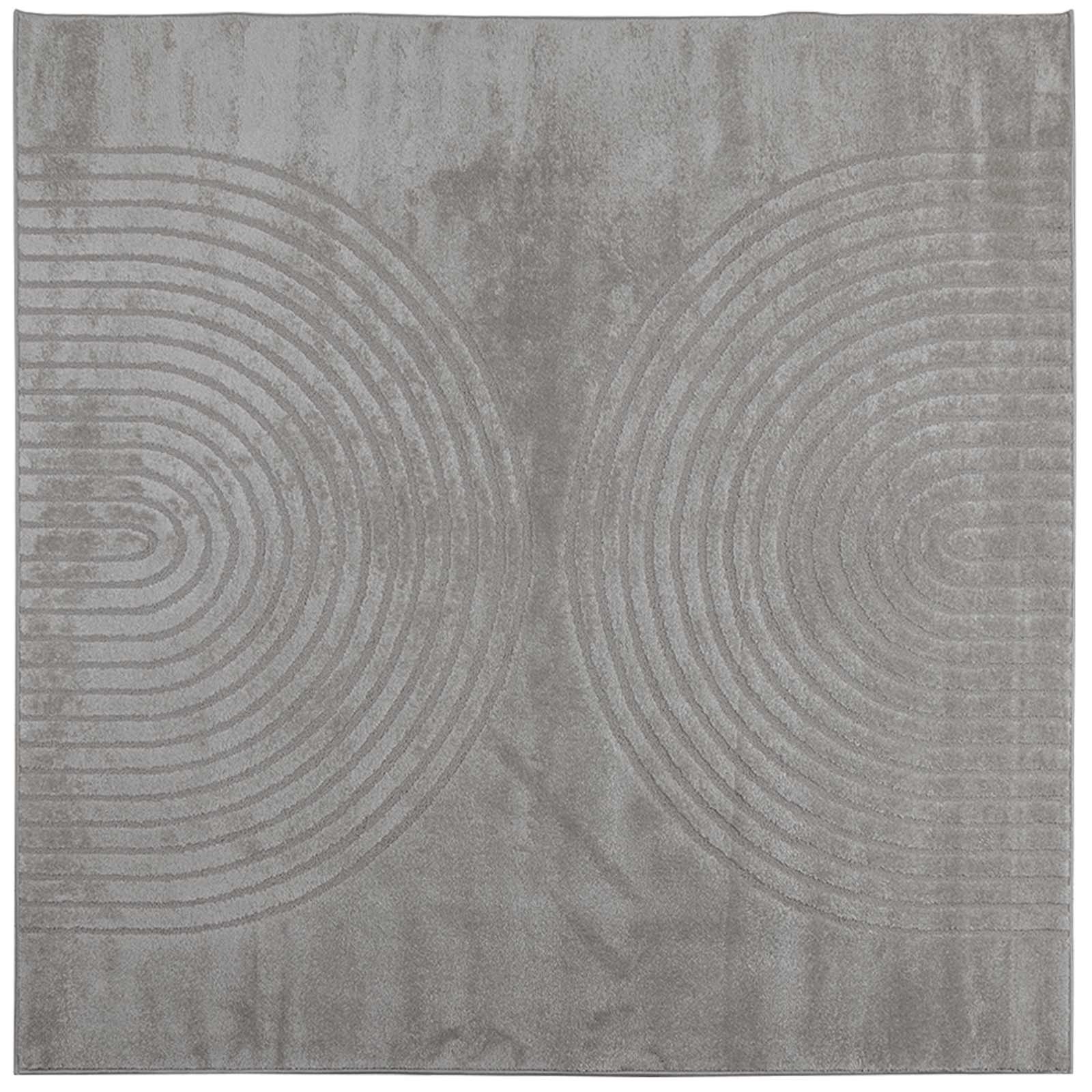vidaXL Indoor Rug GALATI Grey 120 x 120 cm Polyester 2