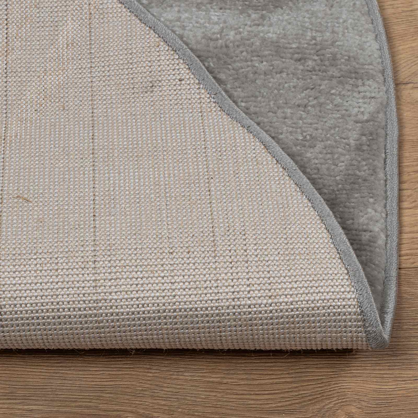 vidaXL Indoor Rug GALATI Grey Ø 120 CM Polyester 4