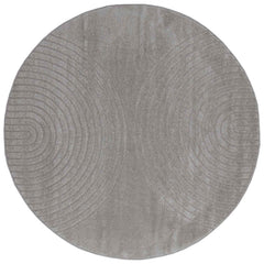vidaXL Indoor Rug GALATI Grey Ø 120 CM Polyester 2