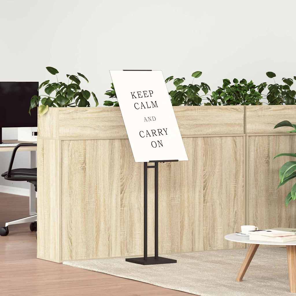 vidaXL Trade Show Displays 2 pcs Black 26.5 x 26.5 x 150 cm Steel 4