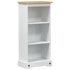 vidaXL Bookcase 46 x 29 x 100 cm Solid Pine Wood White 2