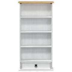 vidaXL CD cabinet White 52 x 17.5 x 103 cm Solid Pine Wood 4