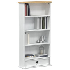 vidaXL CD cabinet White 52 x 17.5 x 103 cm Solid Pine Wood 3