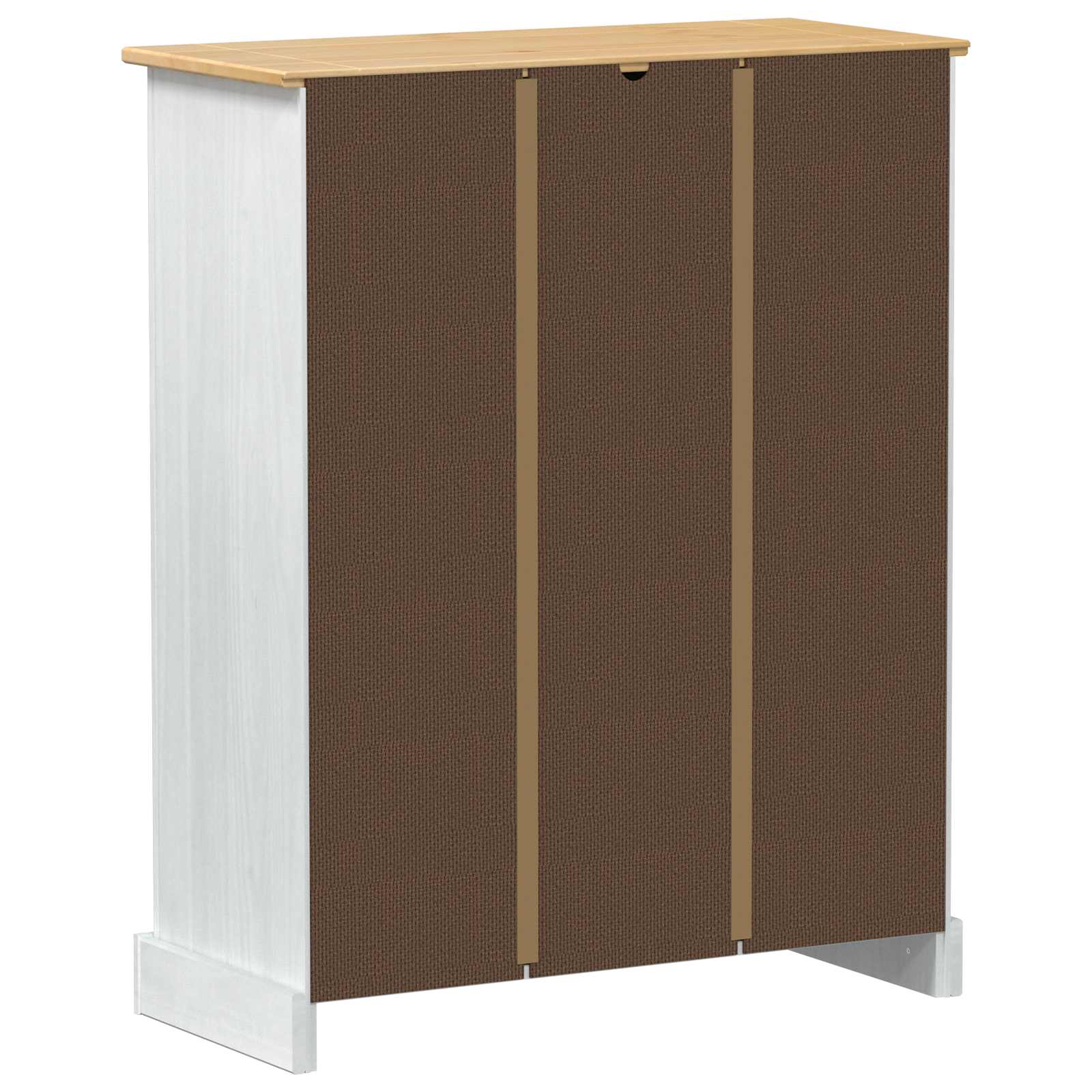 vidaXL Shoe Cabinet with Door White 86 x 38.5 x 108 cm Solid Pine Wood 6