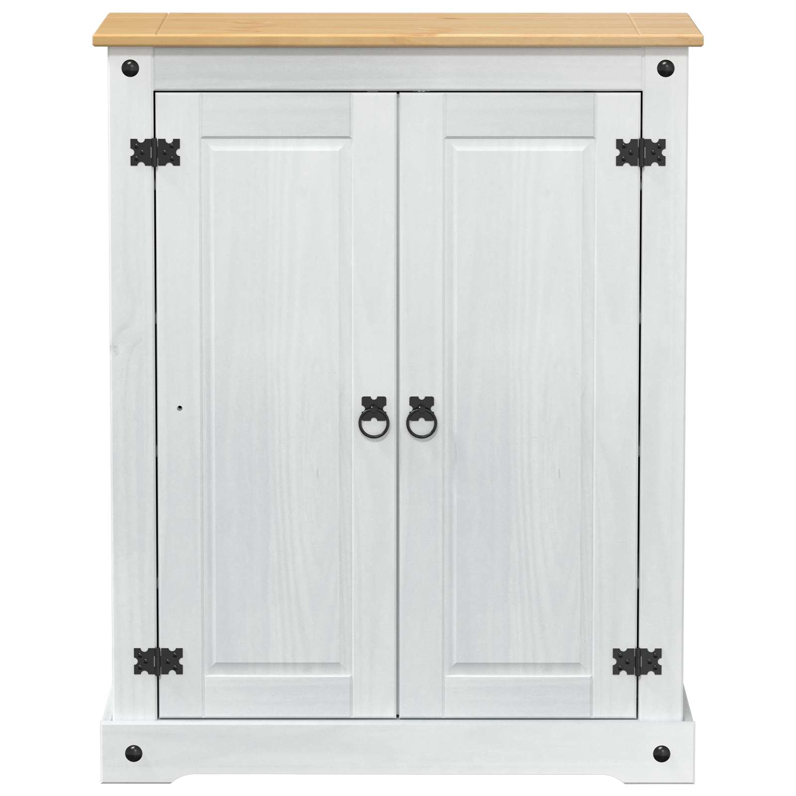 vidaXL Shoe Cabinet with Door White 86 x 38.5 x 108 cm Solid Pine Wood 4