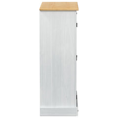 vidaXL Shoe Cabinet with Door White 86 x 38.5 x 108 cm Solid Pine Wood 5