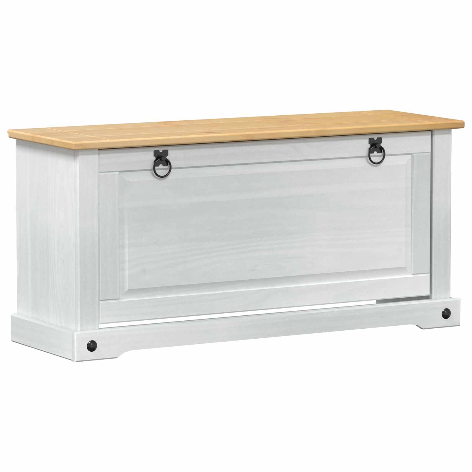 vidaXL Shoe Cabinet Corona White 99 x 32 x 49 cm Solid Pine Wood 2