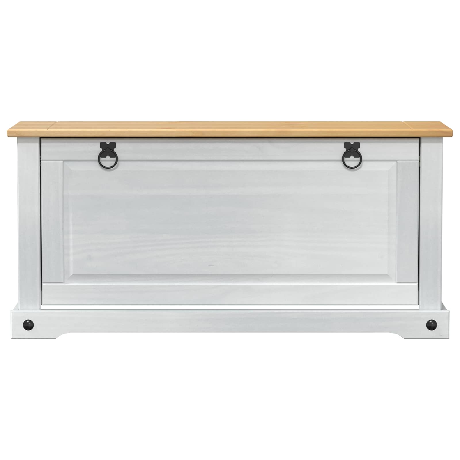 vidaXL Shoe Cabinet Corona White 99 x 32 x 49 cm Solid Pine Wood 4