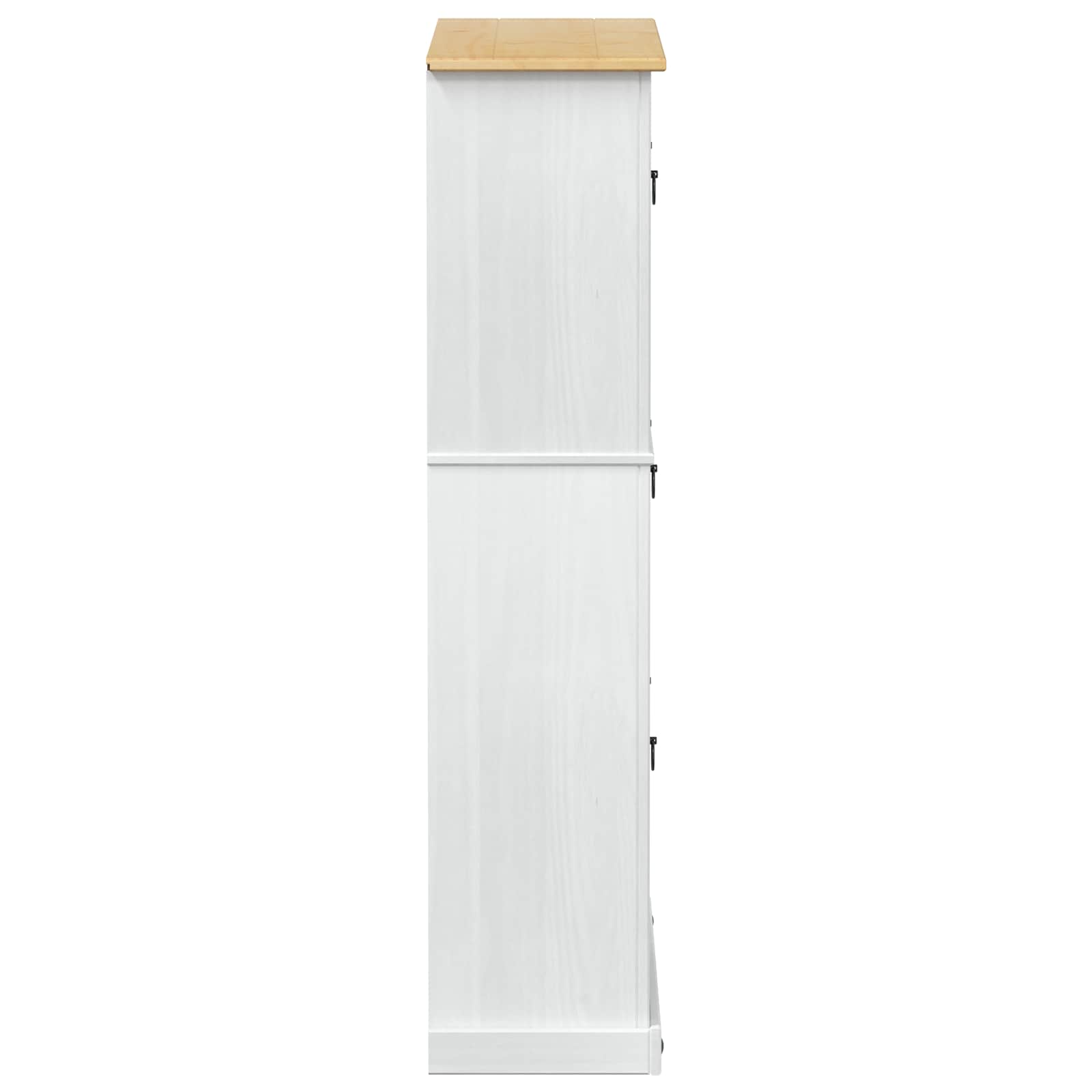 vidaXL Shoe Cabinet Corona White 99 x 32 x 138 cm Solid Pine Wood 5