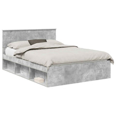 Bed Frame Headboard Engineered wood Concrete grey