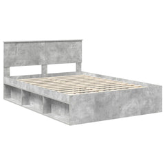 Bed Frame Headboard Engineered wood Concrete grey