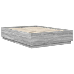 Bed Frame Engineered Wood Length 200 cm Grey Sonoma 160 cm