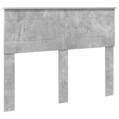 Bed Frame 135 x 190 cm Engineered Wood Concrete grey