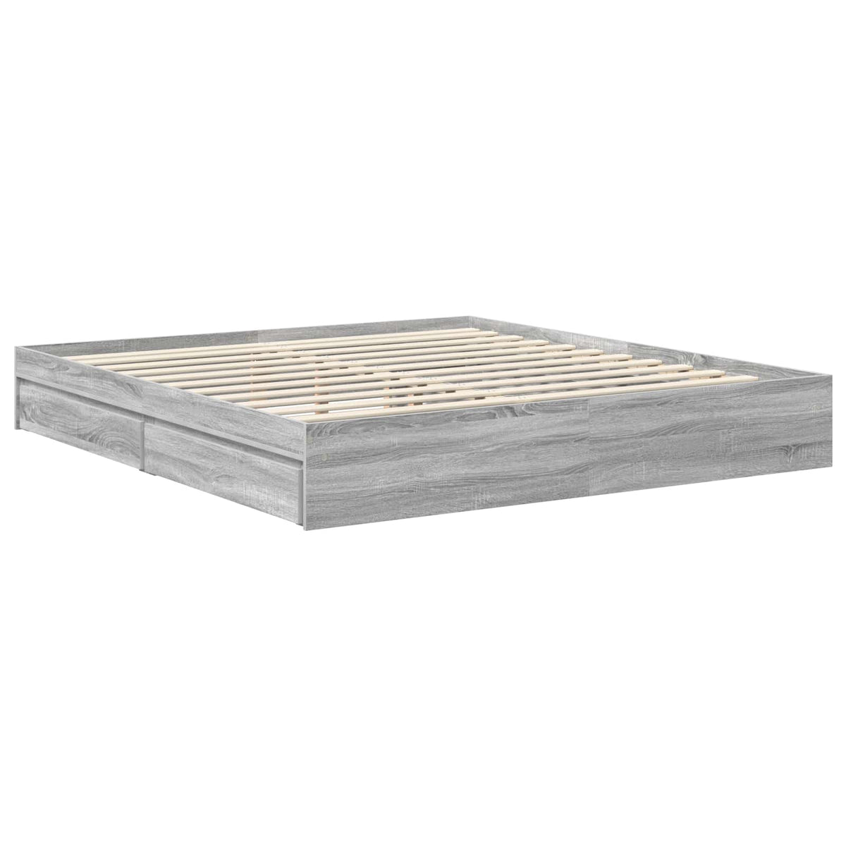 Storage Bed Engineered Wood Length Grey Sonoma