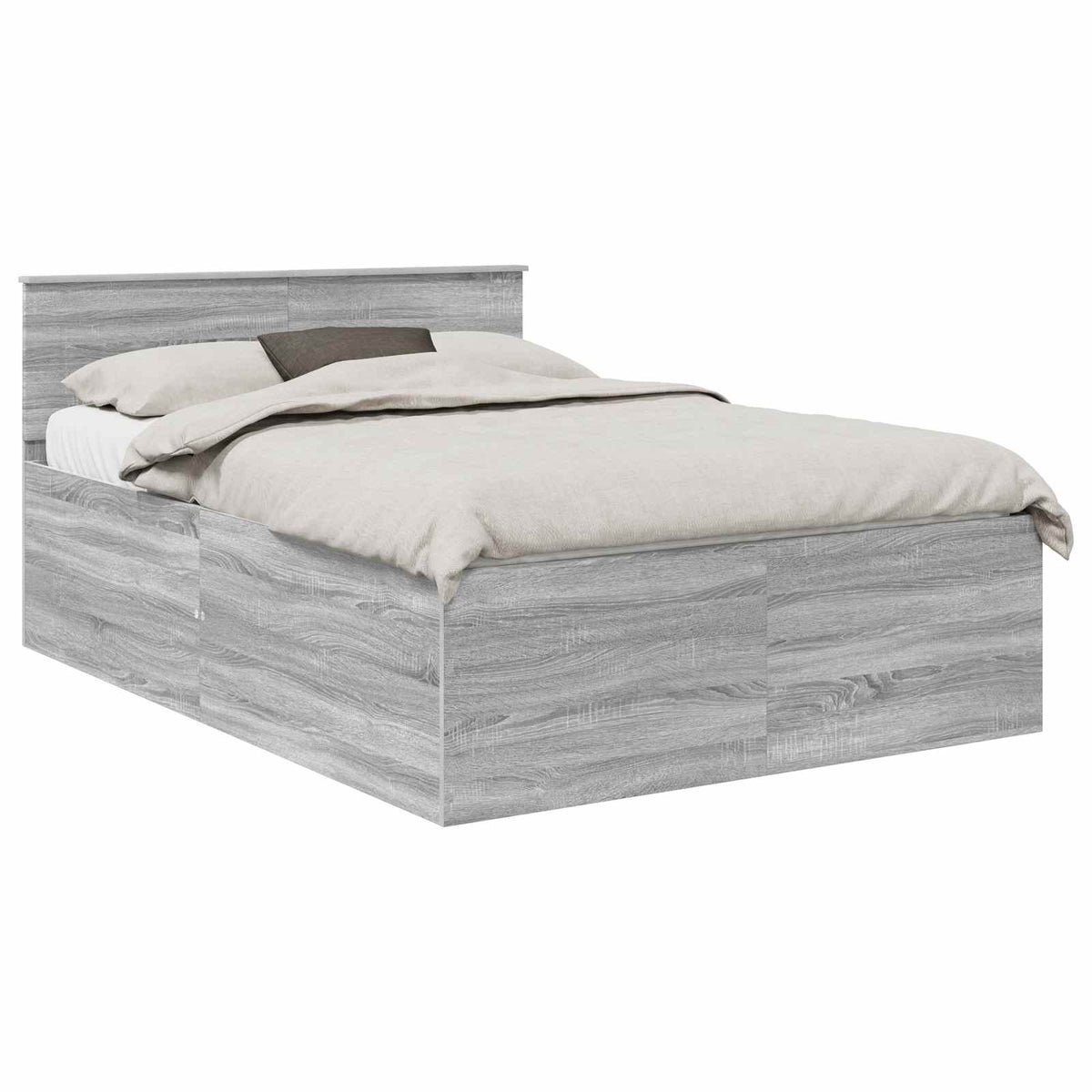 Bed Frame Engineered Wood Length 200 cm Grey Sonoma 160 cm
