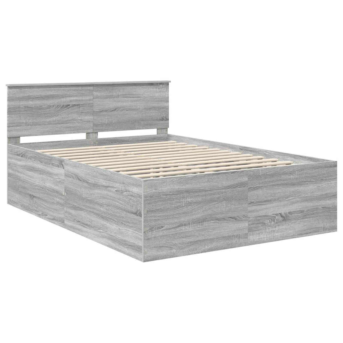 Bed Frame Engineered Wood Length 200 cm Grey Sonoma 160 cm