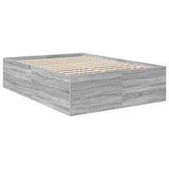 Bed Frame Engineered Wood Length 200 cm Grey Sonoma 160 cm