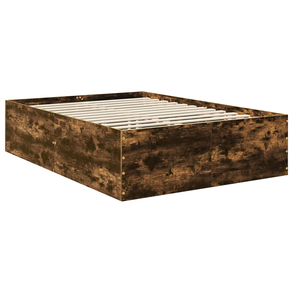 Bed Frame Engineered Wood Length 200 cm Smoked Oak 150 cm