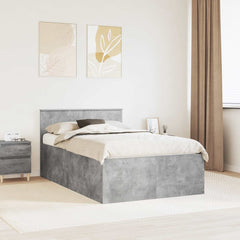Bed Frame Engineered Wood Concrete grey