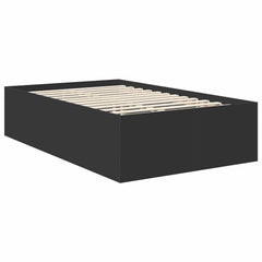Bed Frame Engineered Wood Black