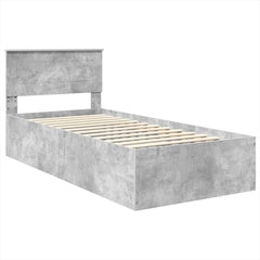 Bed Frame Engineered Wood Length 200 cm Concrete grey 100 cm