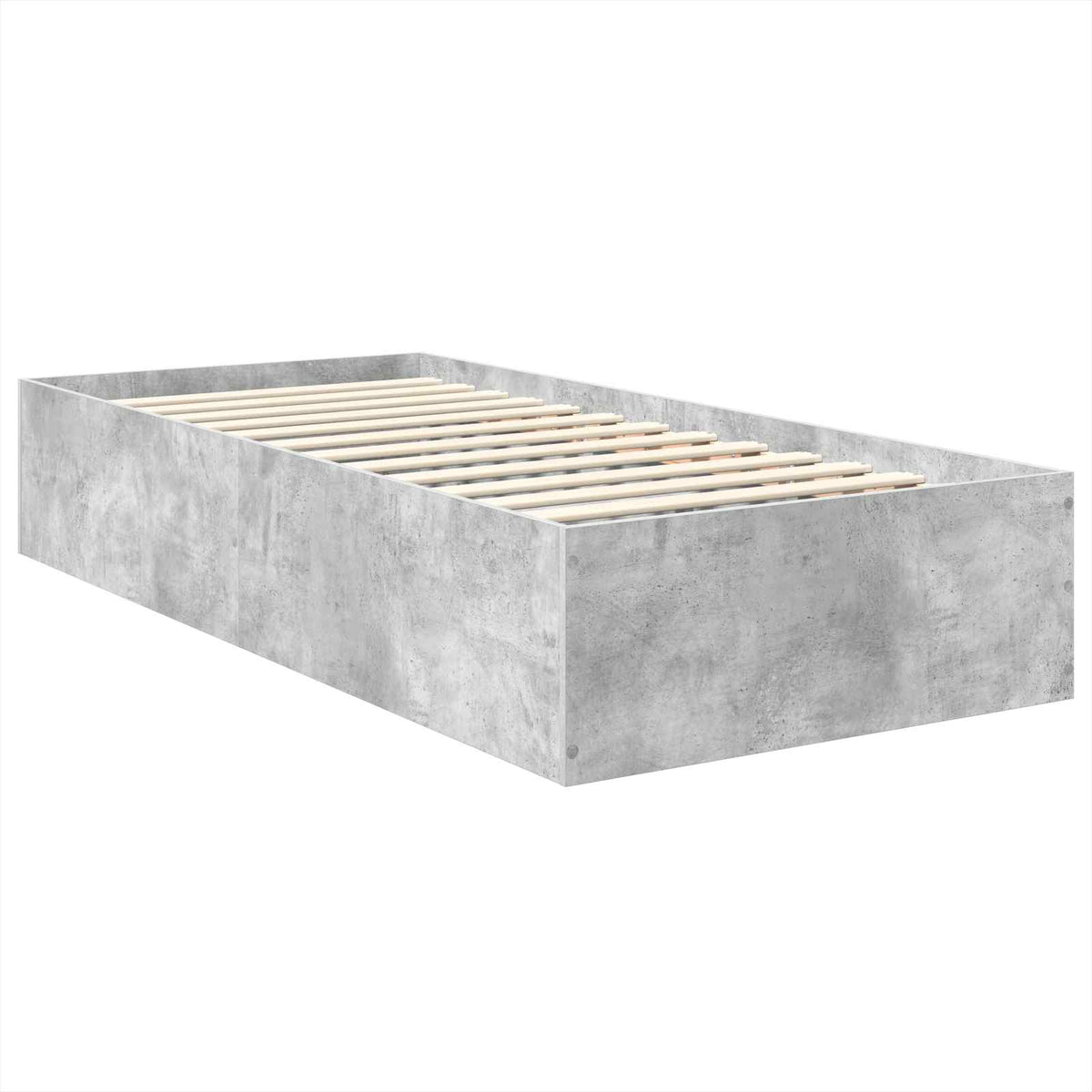 Bed Frame Engineered Wood Length 200 cm Concrete grey 100 cm
