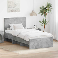 Bed Frame Engineered Wood Concrete Grey